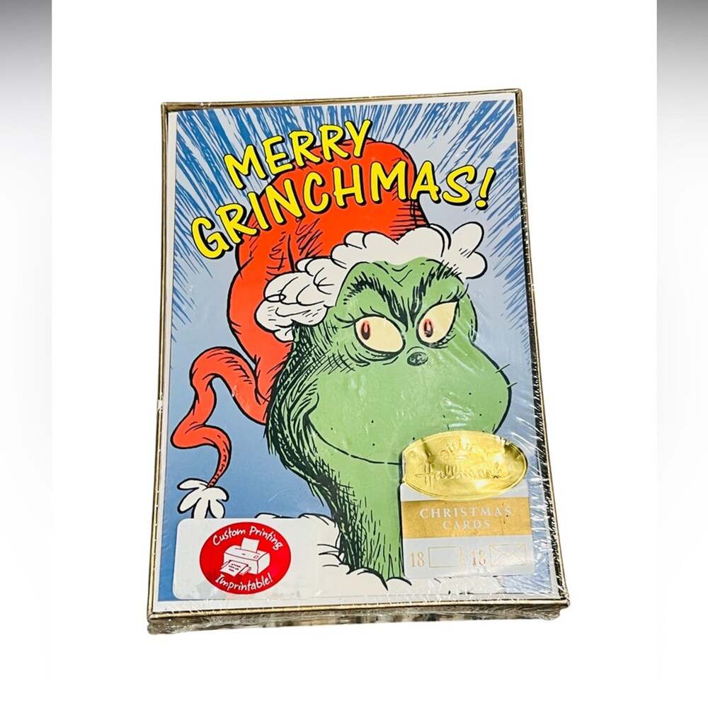 Hallmark Vintage Christmas Card Set Dr. Seuss The Grinch Merry Grinchmas New